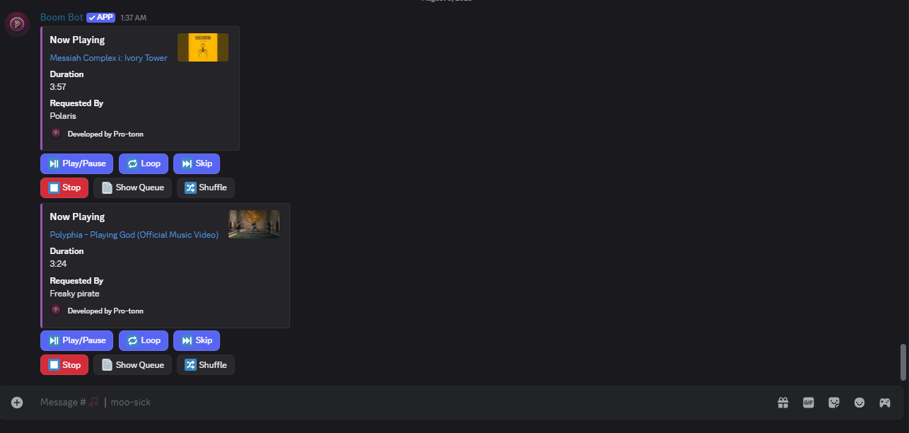 Boom Bot Playlists