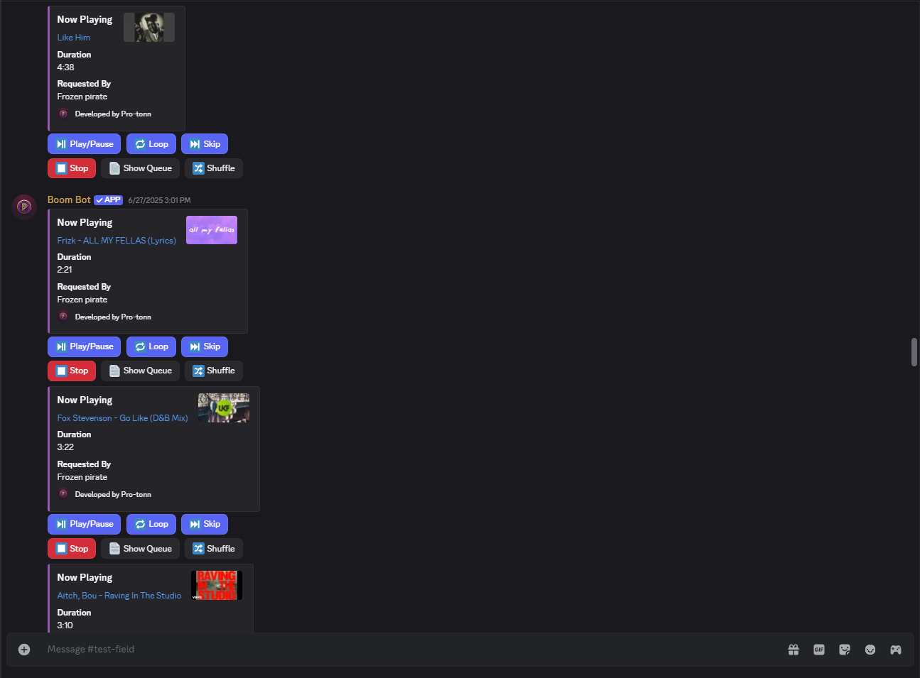 Boom Bot Music Interfere