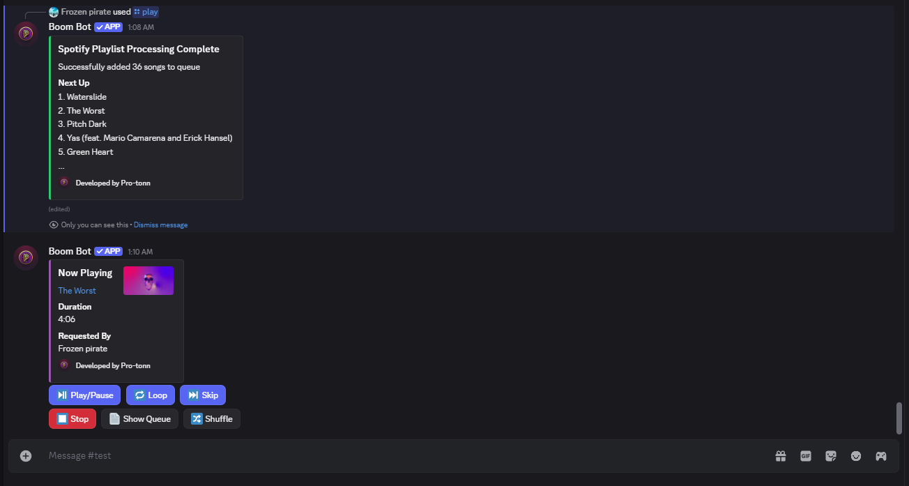 Boom Bot Queue Manager